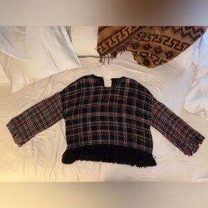 Zara Multicolor Tweed Sweater